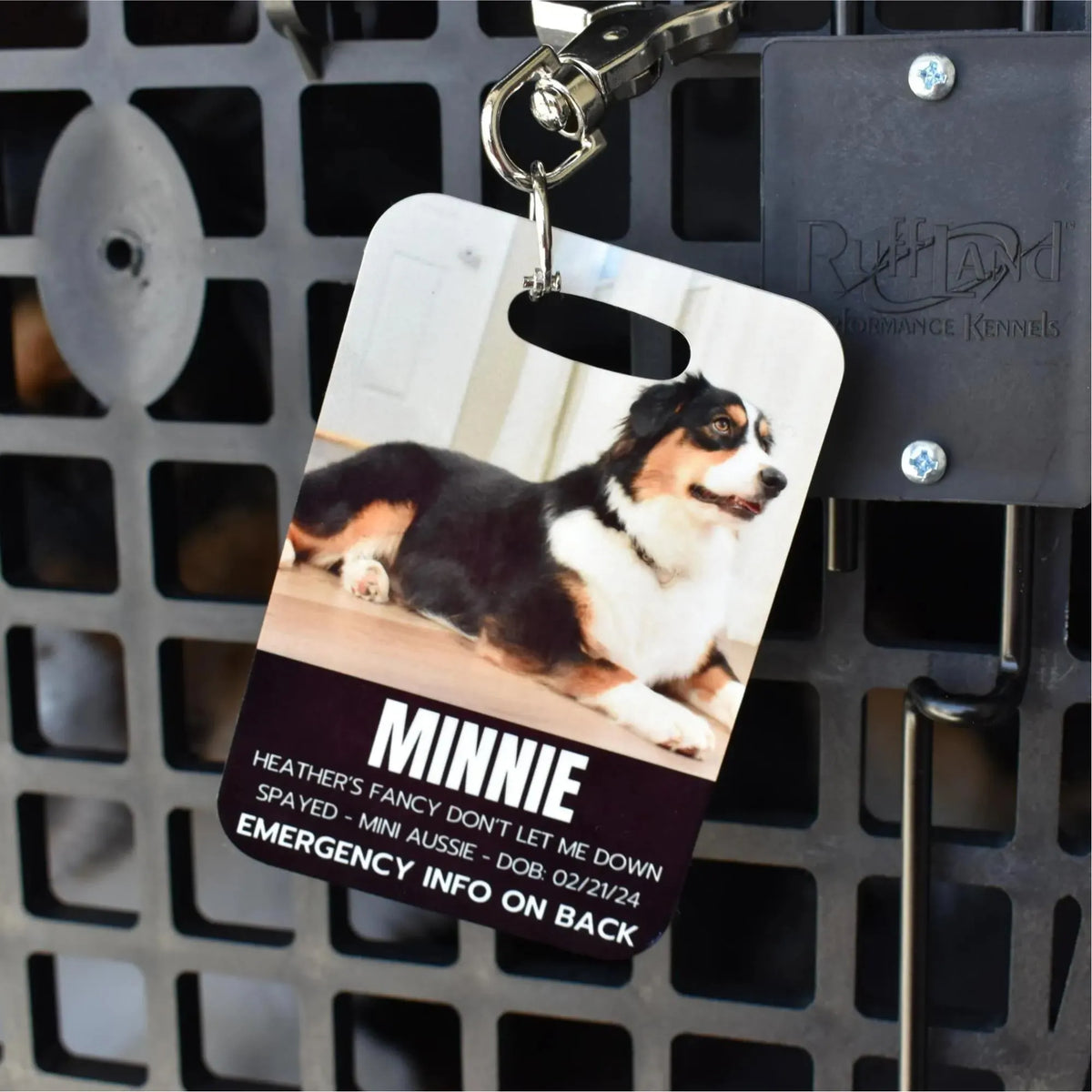 Custom Emergency Pet ID Tag, Personalized Pet Safety Card