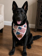 Custom Name Patch Dog Bandana, 4th of July Bandana, Patriotic Dog Gifts, Pet Lover Gift