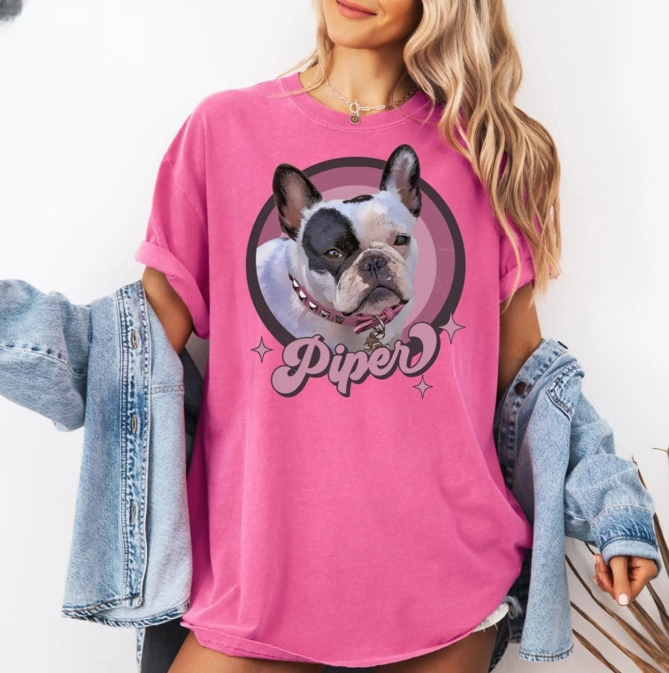 Custom Pet Shirt – Vintage Dog & Cat Portrait in Bootleg Style