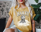 Custom Pet Memorial Shirt from Photo, Personalized Dog Graphic Shirt With Angel Wings and Clouds
