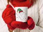 Custom Christmas Pet Line Drawing Mug, Sketch Dog Line Drawings, Custom Cat Mug