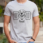 Custom Photo Dog T-shirt for Dad, Personalized Dog Dad Tee For Father's Day