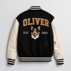 Custom Pet Portrait Varsity Jacket – Letterman Style with Name & Est. Year