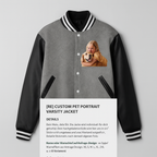 Custom Pet Portrait Varsity Jacket – Letterman Style with Name & Est. Year