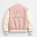 Custom Pet Portrait Varsity Jacket – Letterman Style with Name & Est. Year